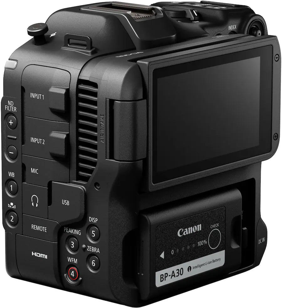 Canon EOS C70 Cinema Camera Body Only (Super 35mm DGO Sensor, RF Mount, 4K Video, Dual Pixel AF, Wi-Fi, Black)