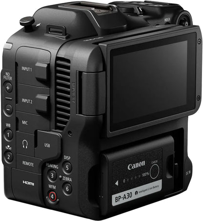 Canon EOS C70 Cinema Camera Body Only (Super 35mm DGO Sensor, RF Mount, 4K Video, Dual Pixel AF, Wi-Fi, Black)