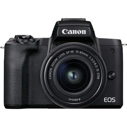 Canon EOS M50 Mark II Mirrorless Camera with EF-M 15-45mm IS STM Lens (24.1MP APS-C, 4K Video, Dual Pixel AF, Wi-Fi, Black, International Model)