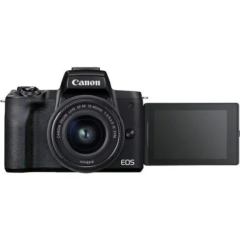 Canon EOS M50 Mark II Mirrorless Camera with EF-M 15-45mm IS STM Lens (24.1MP APS-C, 4K Video, Dual Pixel AF, Wi-Fi, Black, International Model)