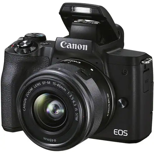 Canon EOS M50 Mark II Mirrorless Camera with EF-M 15-45mm IS STM Lens (24.1MP APS-C, 4K Video, Dual Pixel AF, Wi-Fi, Black, International Model)