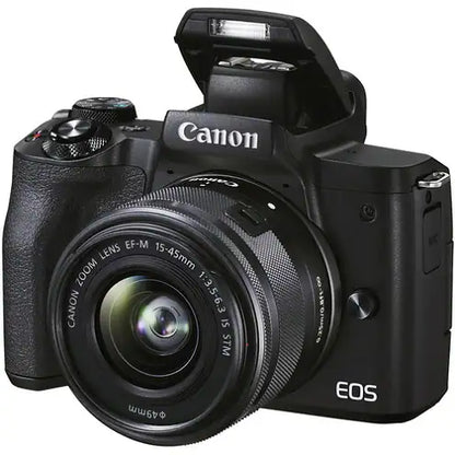 Canon EOS M50 Mark II Mirrorless Camera with EF-M 15-45mm IS STM Lens (24.1MP APS-C, 4K Video, Dual Pixel AF, Wi-Fi, Black, International Model)