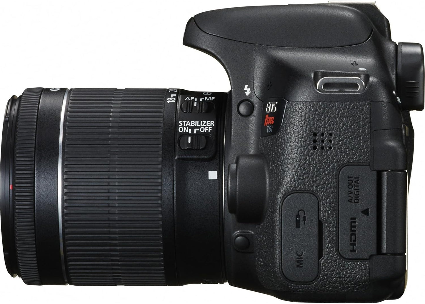 Canon EOS Rebel T6i Digital SLR Camera with EF-S 18-55mm f/3.5-5.6 IS STM Lens - Wi-Fi Enabled