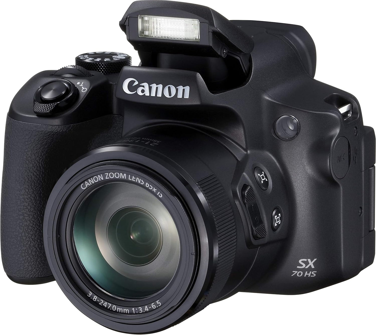 Canon PowerShot SX70 HS 20.3MP Bridge Camera with 65x Optical Zoom - Black