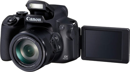 Canon PowerShot SX70 HS 20.3MP Bridge Camera with 65x Optical Zoom - Black