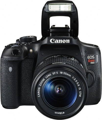 Canon EOS Rebel T6i Digital SLR Camera with EF-S 18-55mm f/3.5-5.6 IS STM Lens - Wi-Fi Enabled