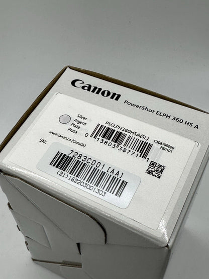 Canon PowerShot ELPH 360 HS Compact Digital Camera – 20.2 MP with 12x Optical Zoom & Full HD Video – Black